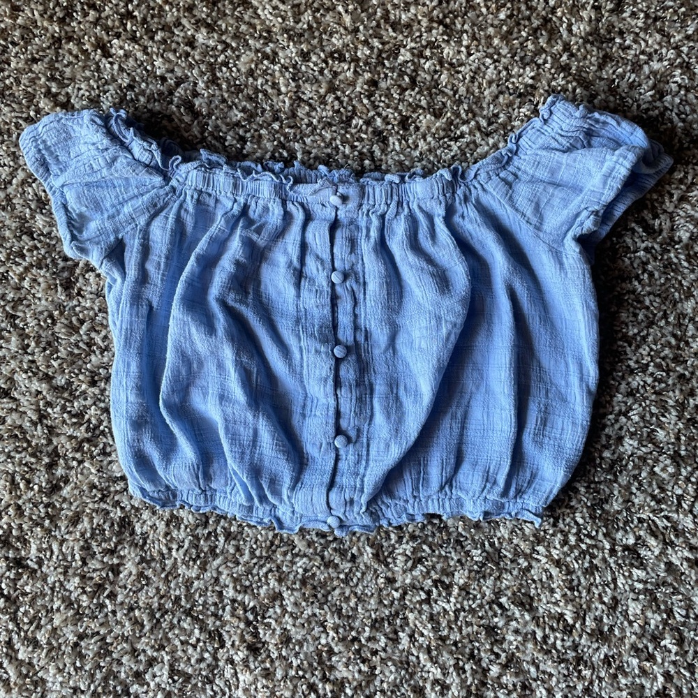 Blue crop top